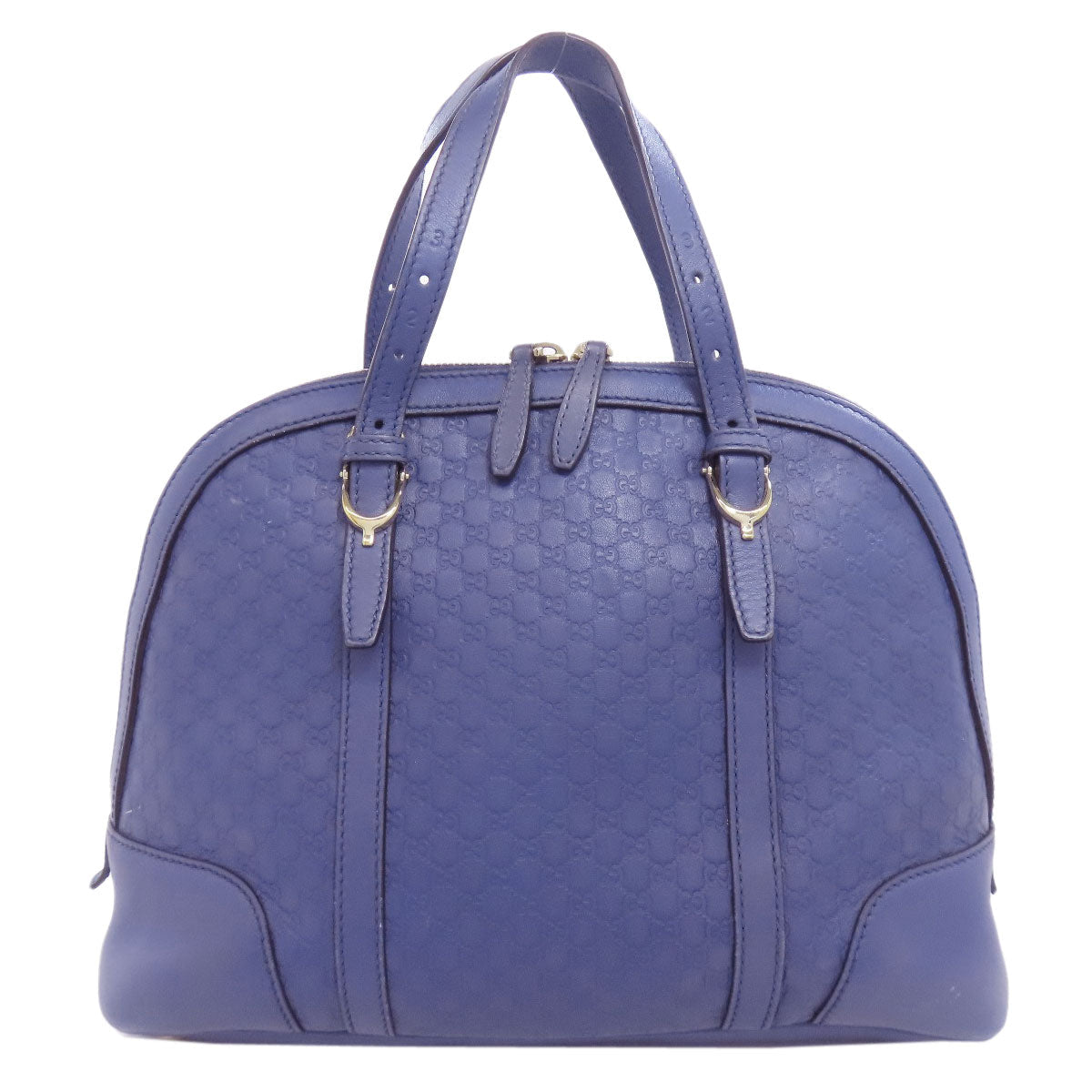GUCCI Handbag 309617 leather blue GG Signature Microsima
