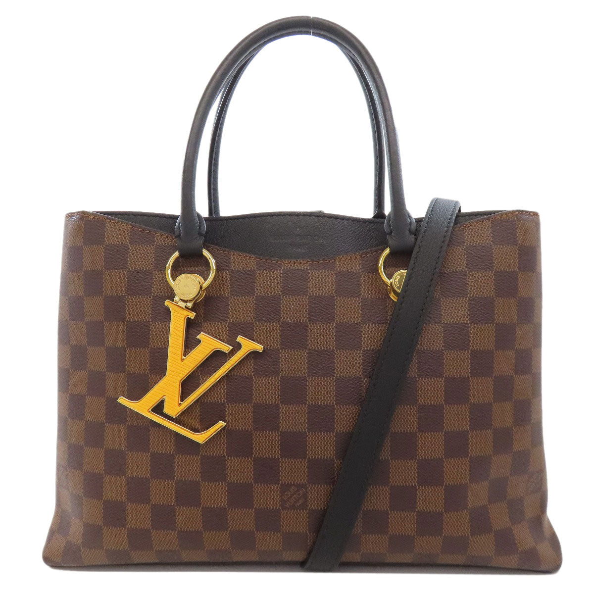 LOUIS VUITTON Handbag Damier canvas Brown Riverside Women