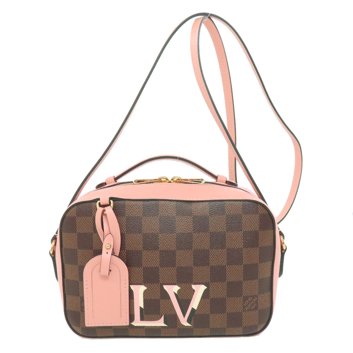 LOUIS VUITTON Shoulder Bag Damier canvas Brown Santa Monica Women