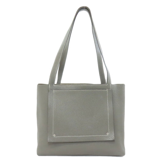 HERMES Tote Bag Taurillon Clemence gray Cabasselier 31 Women