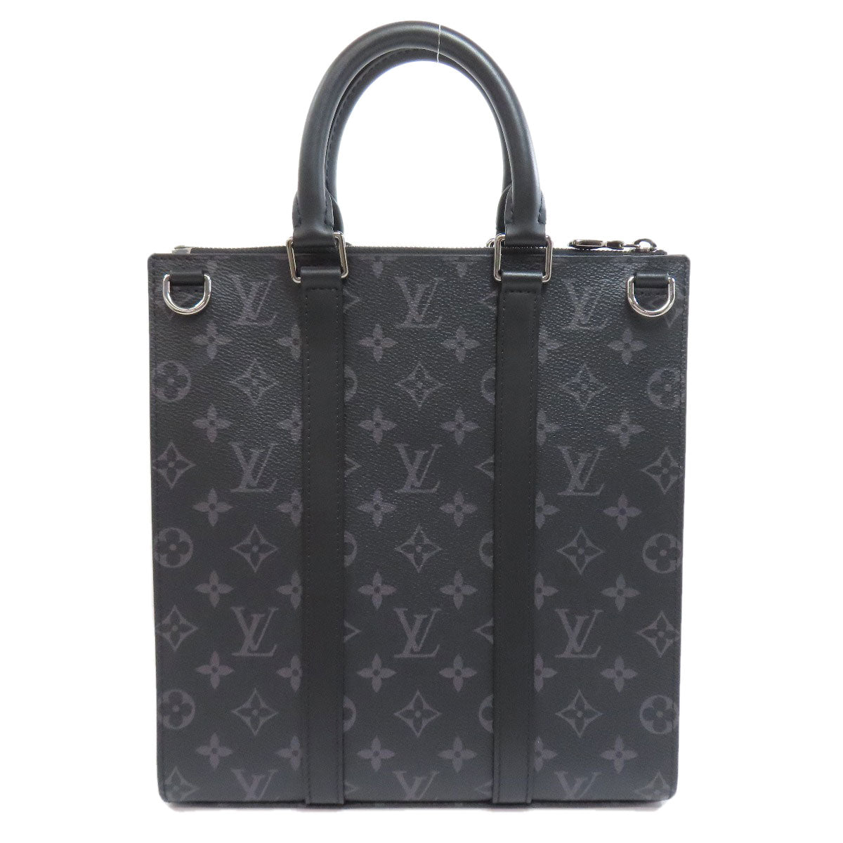 LOUIS VUITTON Handbag Monogram Eclipse gray Sac Plat Cloth mens