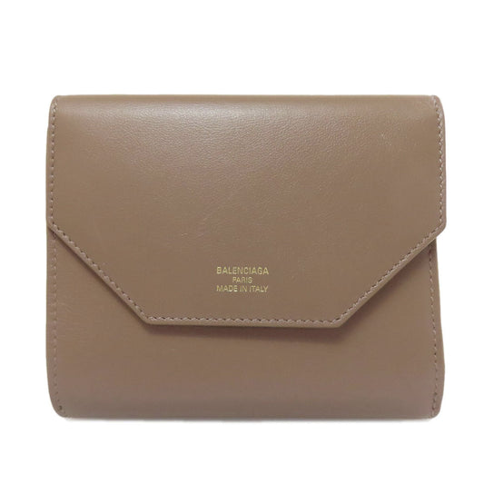 BALENCIAGA Bifold Wallet 753762 leather Brown logo Women