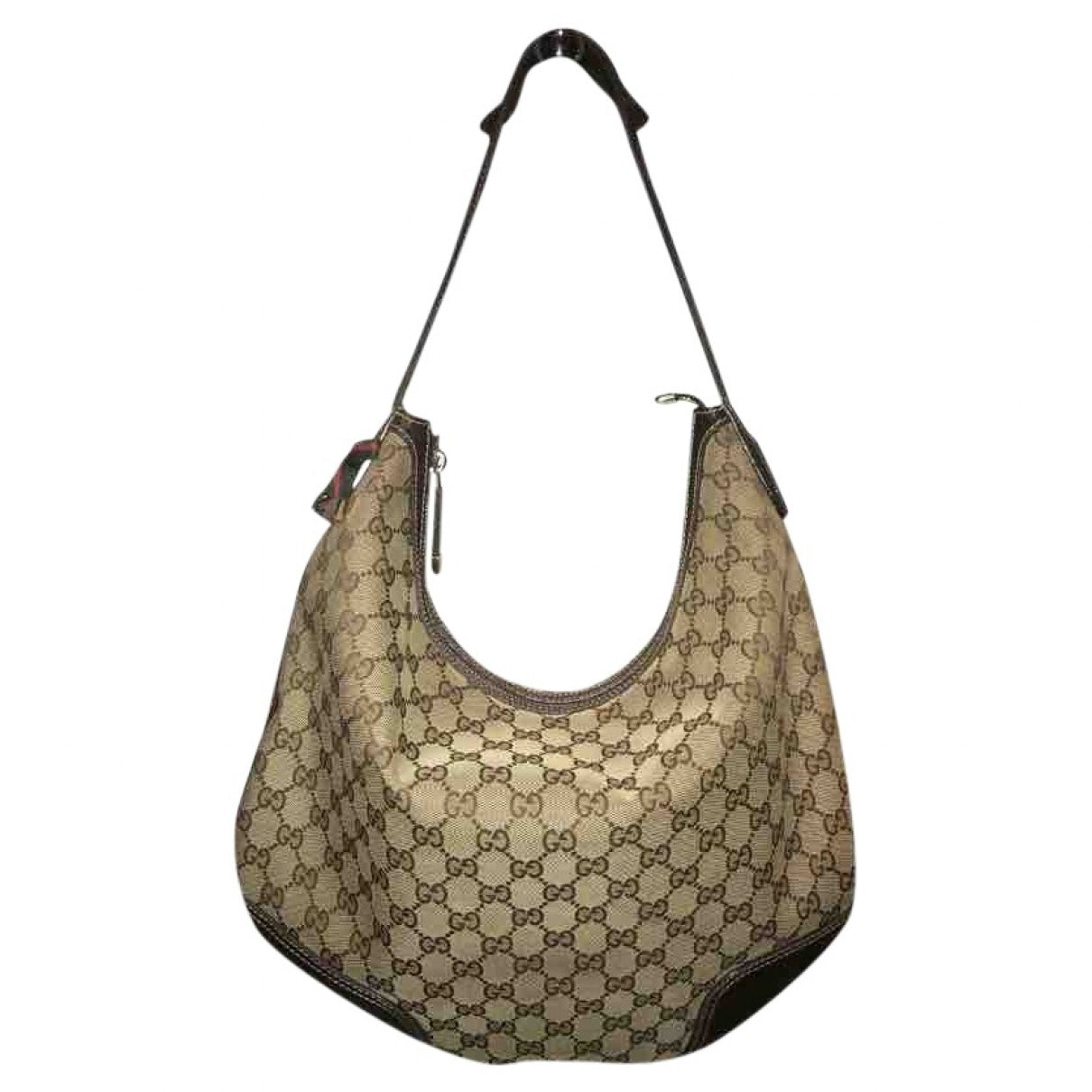 Gucci hobo brown cloth handbag