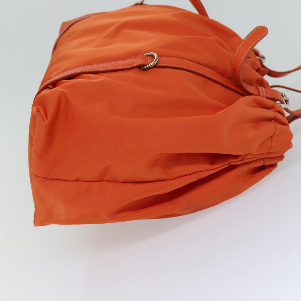 PRADA Tote Bag Nylon Orange Auth 75692