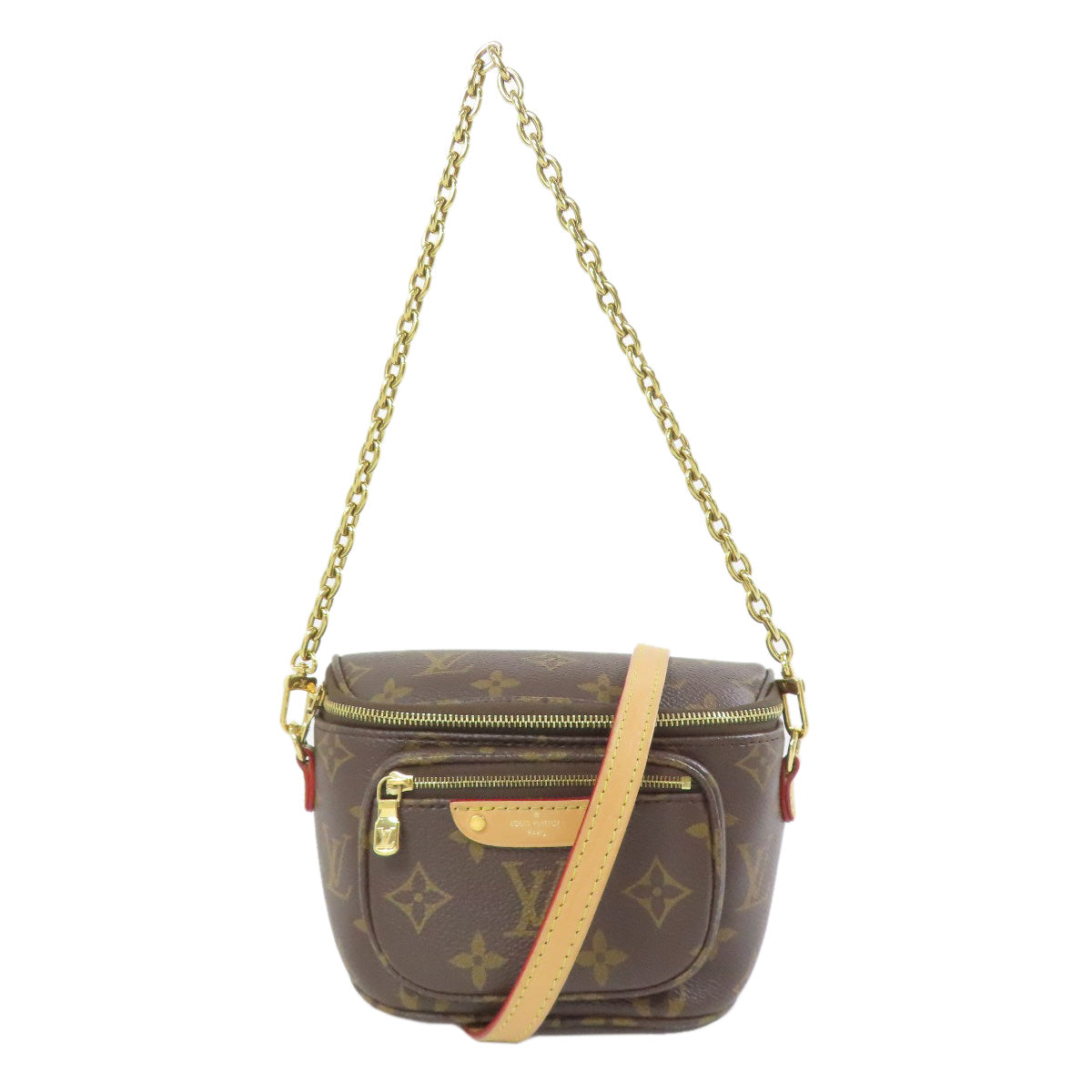 LOUIS VUITTON Handbag Monogram canvas Brown mini bum bag