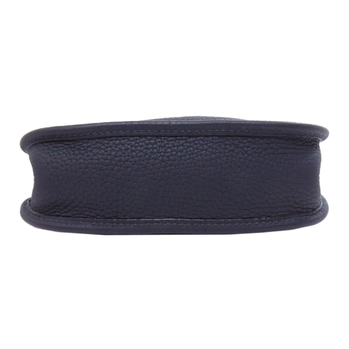 HERMES Shoulder Bag Taurillon Clemence Navy Evelyn TPM Gold Metal