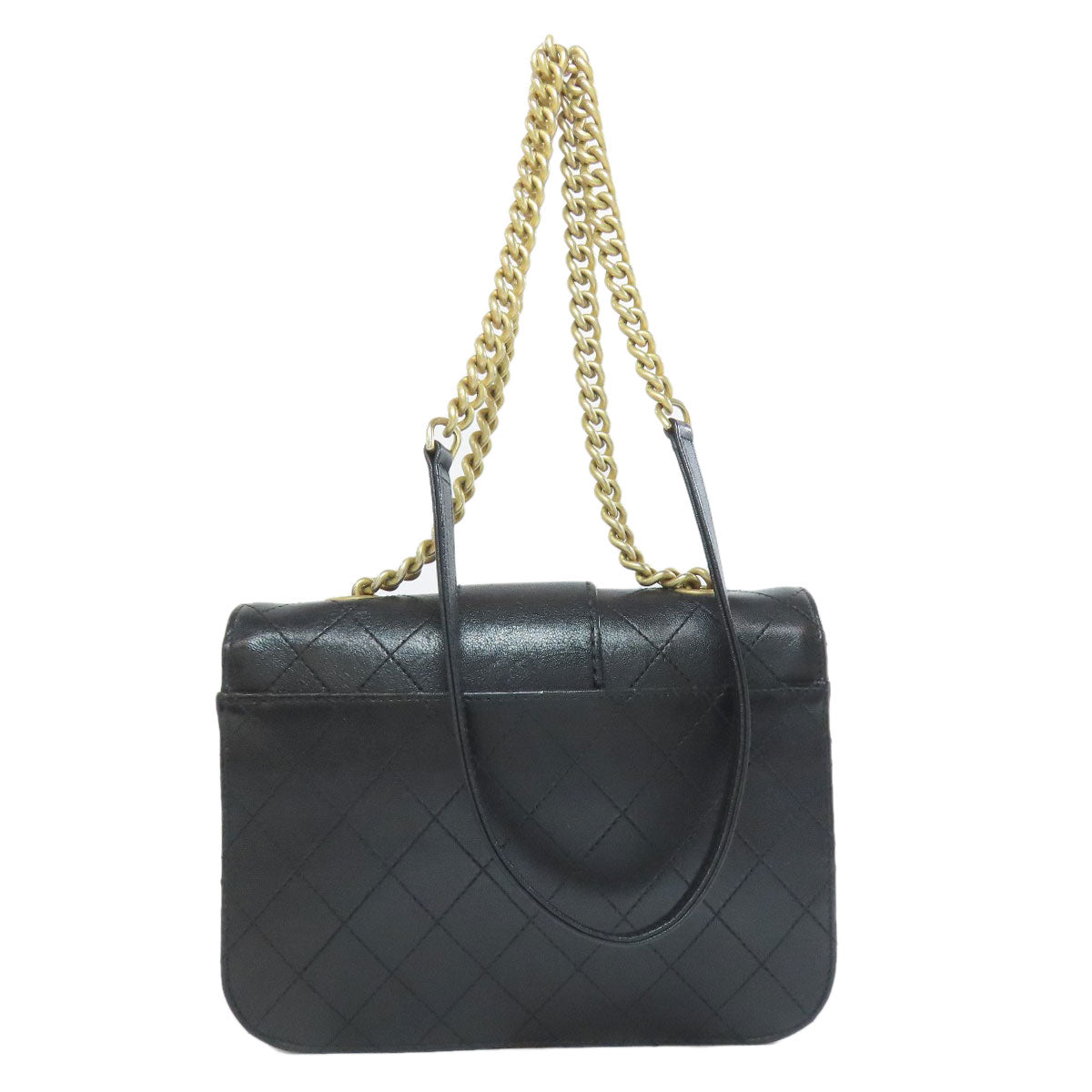 CHANEL Shoulder Bag Calfskin black COCO Mark ChainShoulder Gold Metal