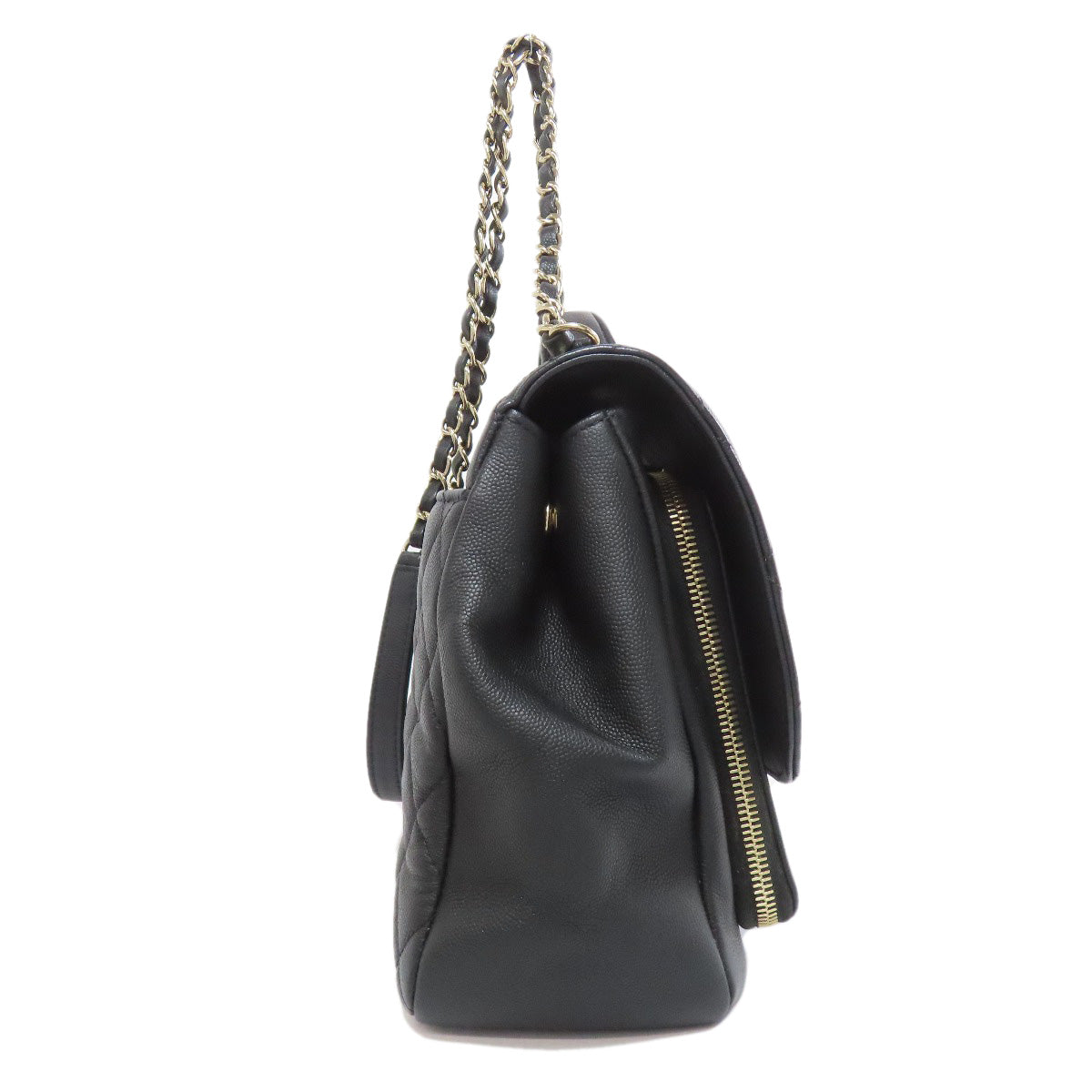 CHANEL Shoulder Bag Grained Calfskin Skin black Matelasse Gold Metal 2WAY