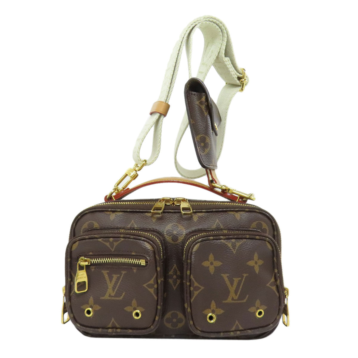LOUIS VUITTON Shoulder Bag Monogram canvas Brown Utility crossbody