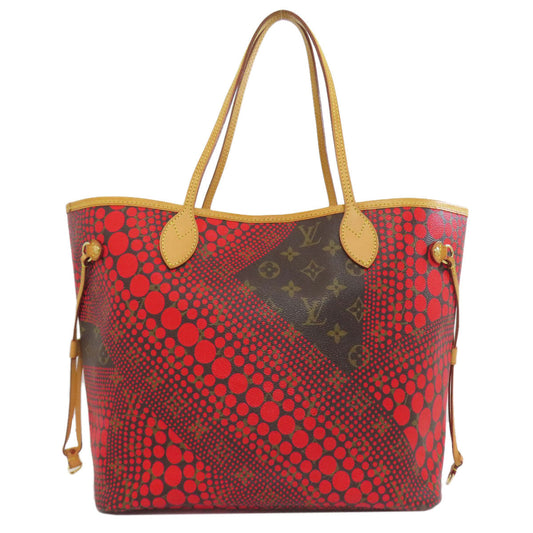 LOUIS VUITTON Tote Bag Monogram canvas Red Yayoi Kusama collaboration Neverfull MM