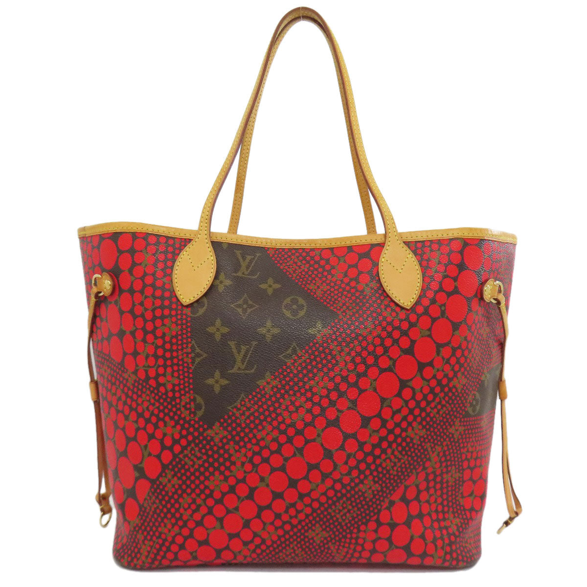 LOUIS VUITTON Tote Bag Monogram canvas Red Yayoi Kusama collaboration Neverfull MM