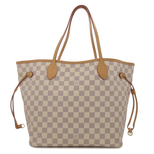 LOUIS VUITTON Tote Bag Damier canvas white Neverfull MM