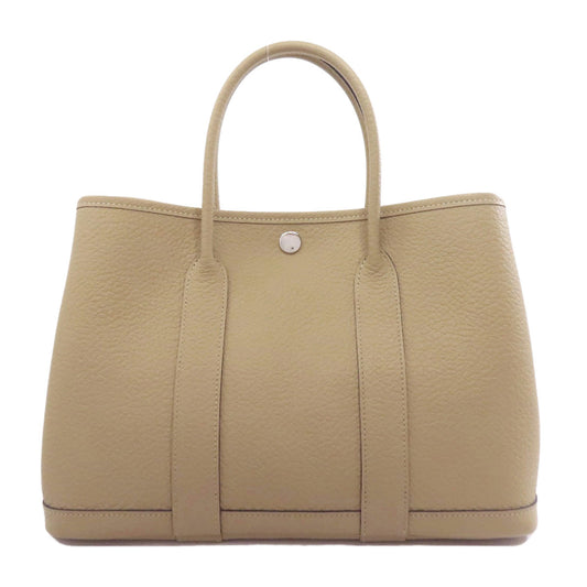 HERMES Handbag Negonda Brown Garden Party PM SilverMetal