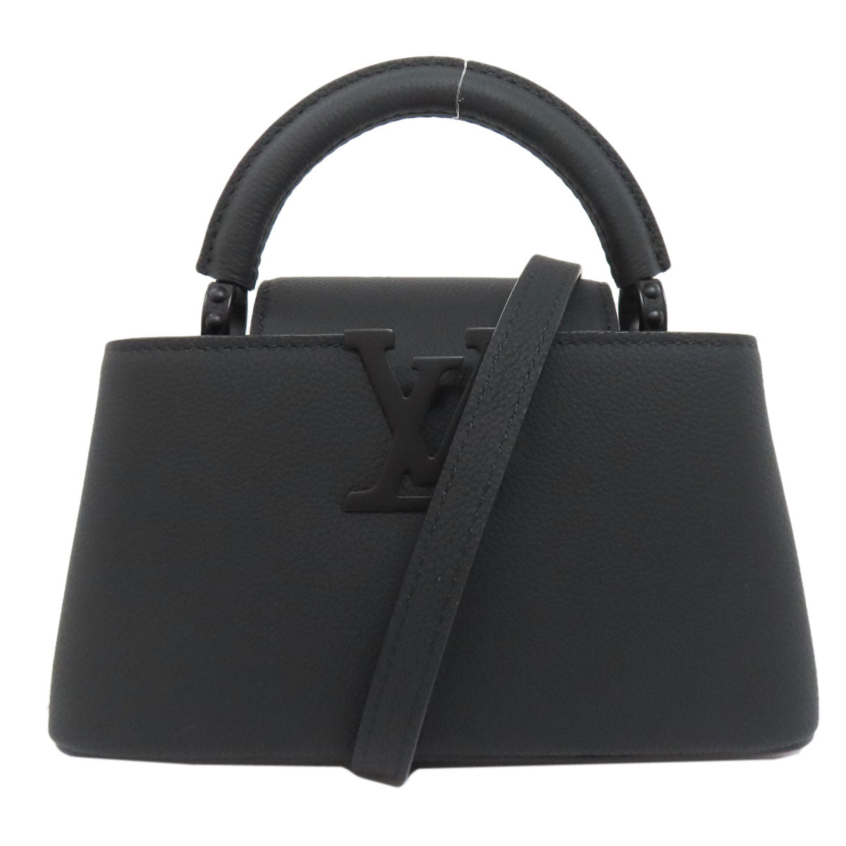 LOUIS VUITTON Handbag Calfskin black Capucines EW MINI
