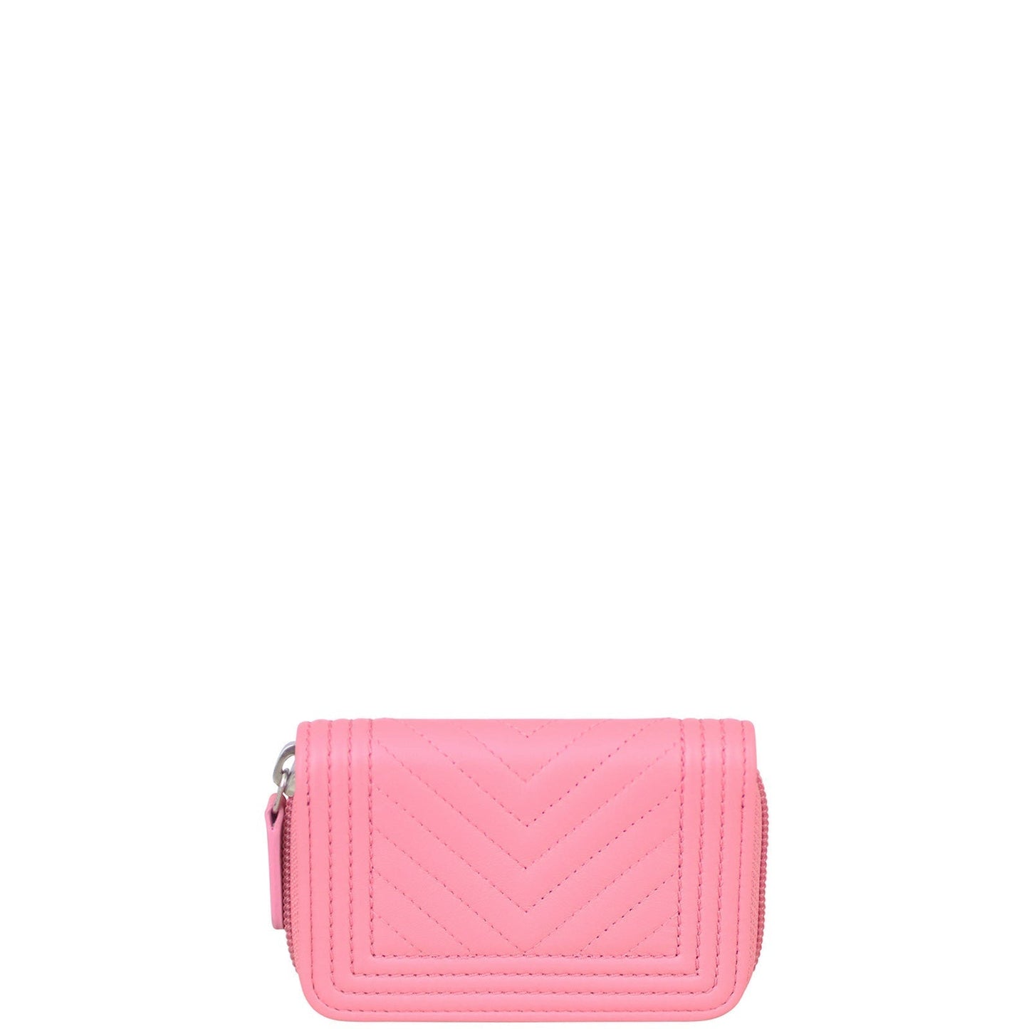 Chanel Boy Chevron Zip Coin Purse
