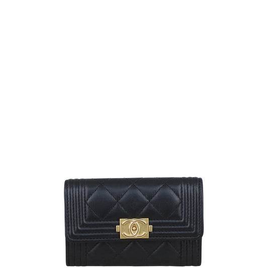 Chanel Boy Flap Card Holder