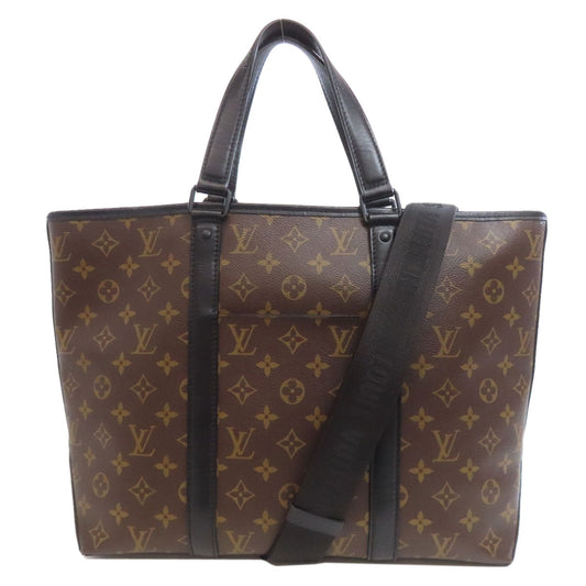 LOUIS VUITTON Tote Bag Monogram canvas Brown Macassar Weekend
