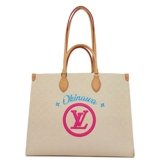 LOUIS VUITTON Tote Bag canvas white On the Go GM Okinawa Limited