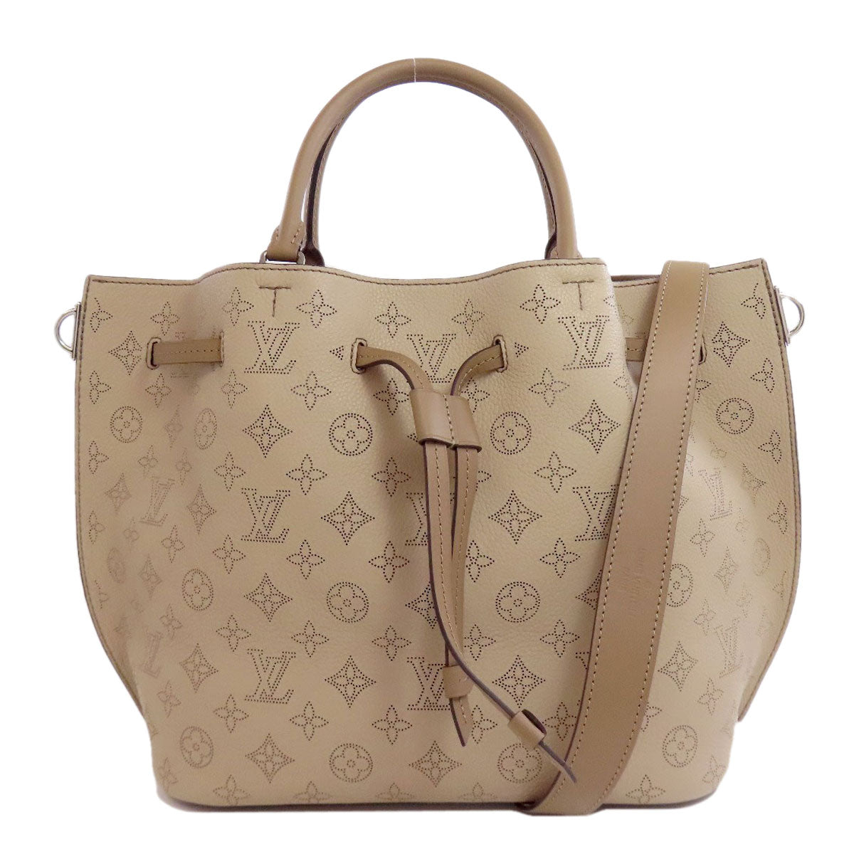 LOUIS VUITTON Handbag Mahina leather beige Giroratta