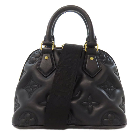 LOUIS VUITTON Tote Bag leather black Alma Soft BB