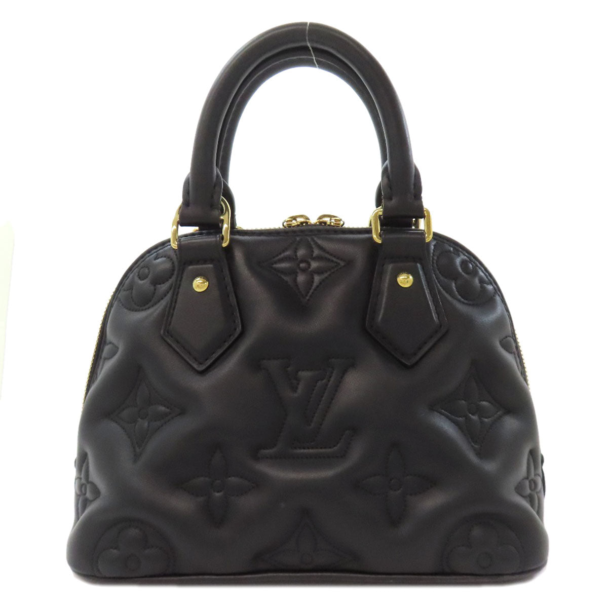 LOUIS VUITTON Tote Bag leather black Alma Soft BB