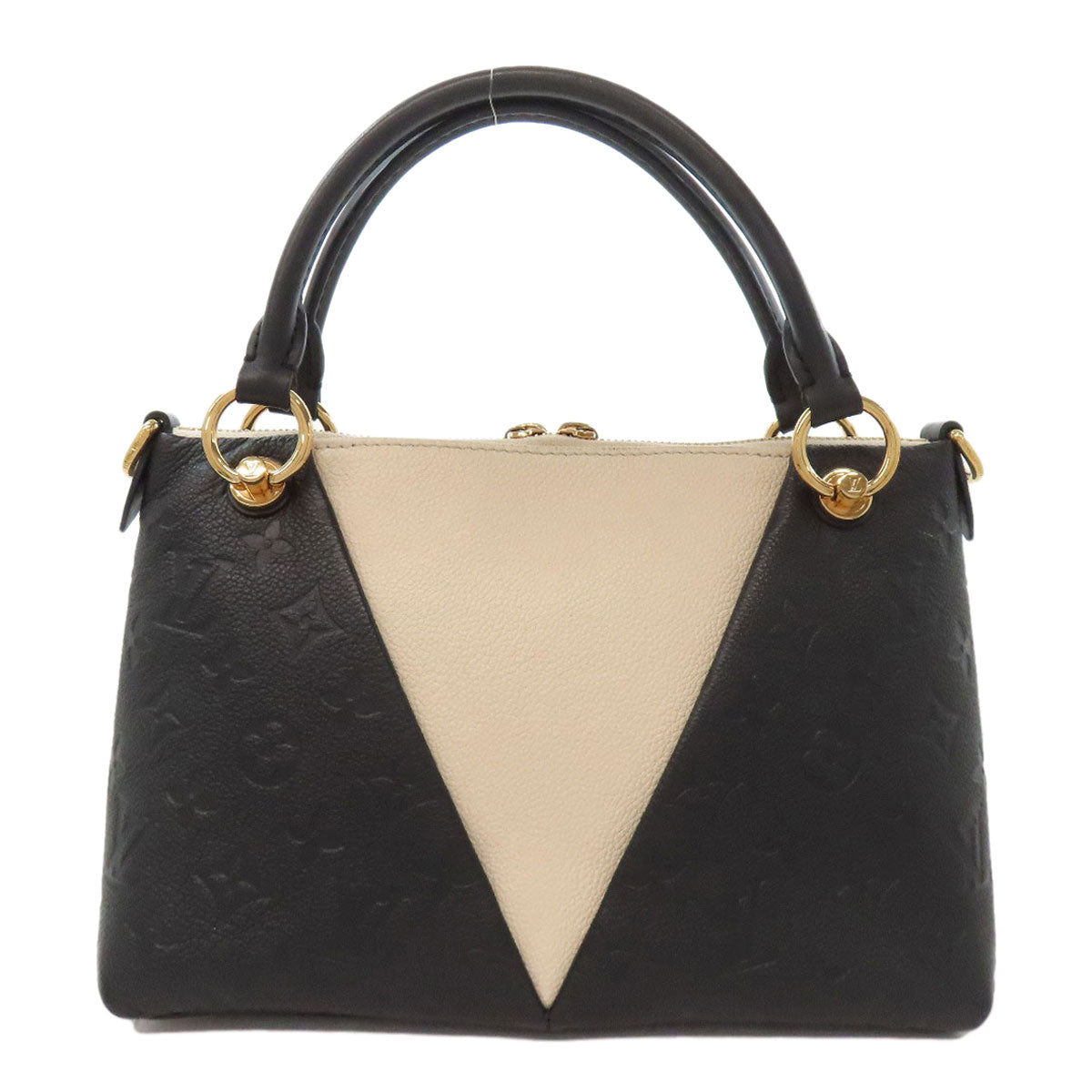 LOUIS VUITTON Handbag Ann Platt white V Tote BB