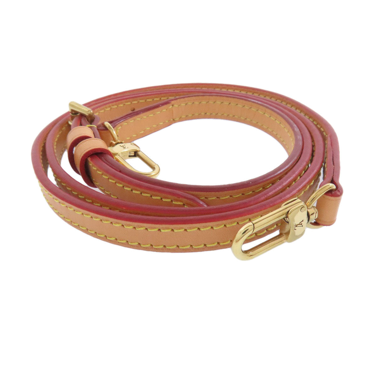 LOUIS VUITTON Shoulder strap leather Brown Nume leather