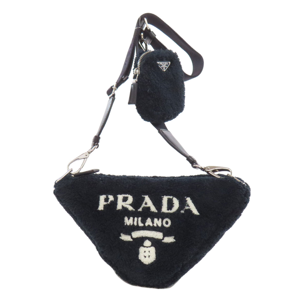 PRADA Shoulder Bag 1BH190 Bore black Triangle