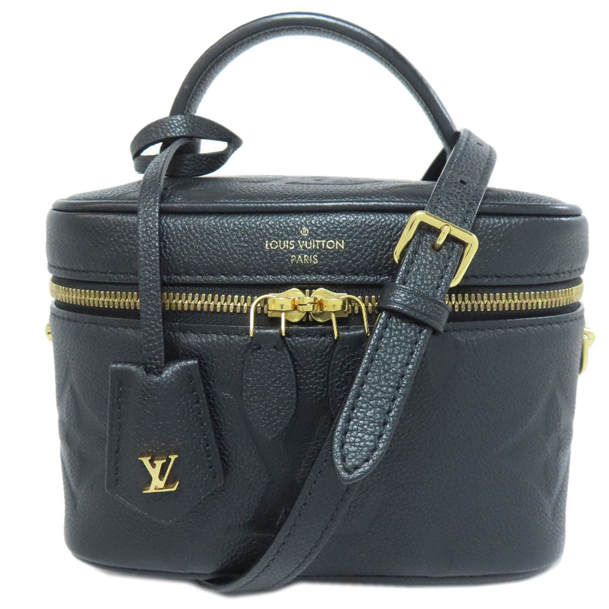 LOUIS VUITTON Handbag Ann Platt black Vanity PM