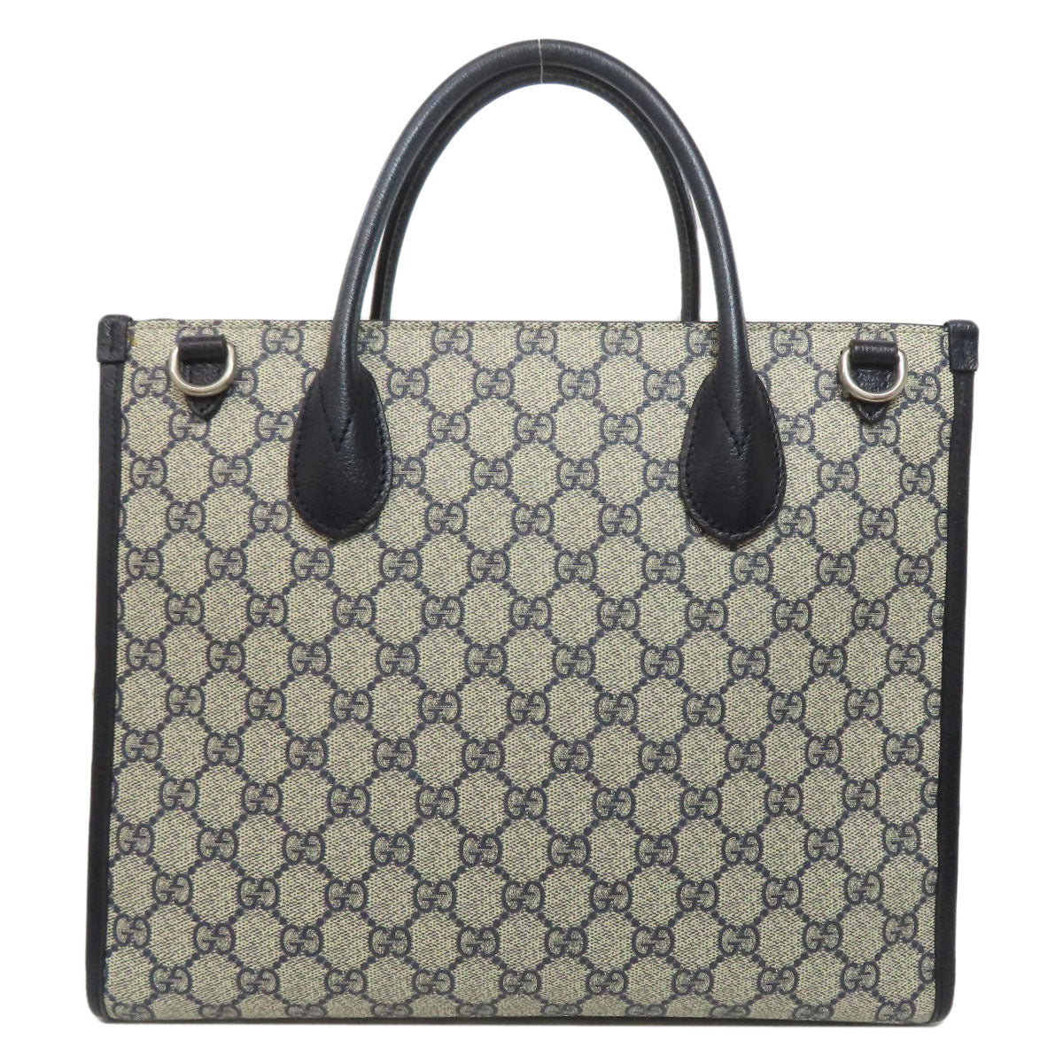 GUCCI Tote Bag 659983 PVC Navy GG Supreme