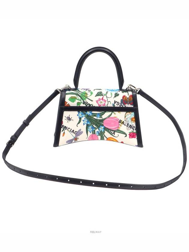 Gucci Luxury Balenciaga Trending 2026 Cotton Canvas Black Leather Hacker Project Flora Small Hour Glass 2WAY
