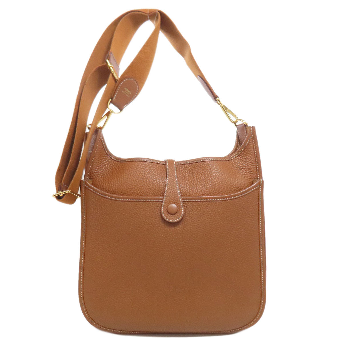 HERMES Shoulder Bag Taurillon Clemence gold Evelyn 3 PM Gold Metal