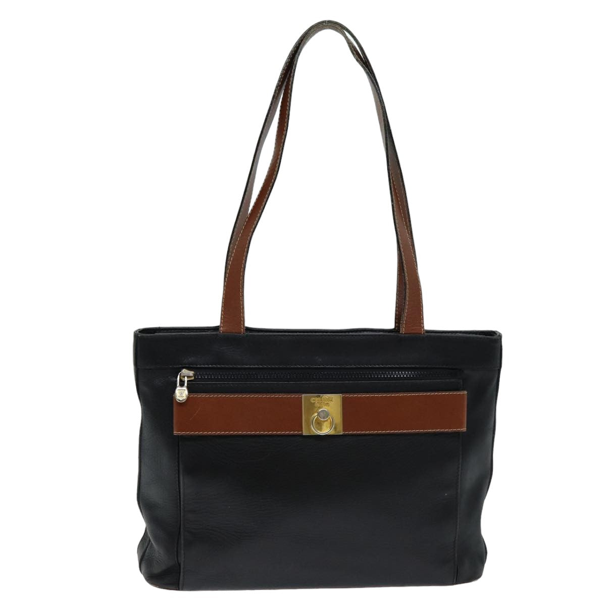 Luxury CELINE Tote Bag Leather Black 76016