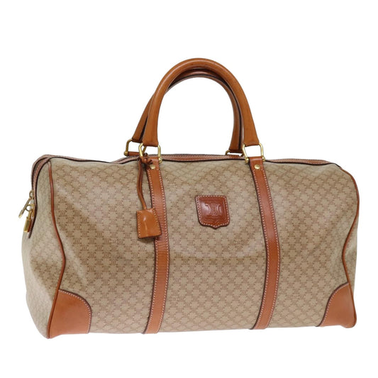 Luxury CELINE Macadam Canvas Boston Bag Beige 76023