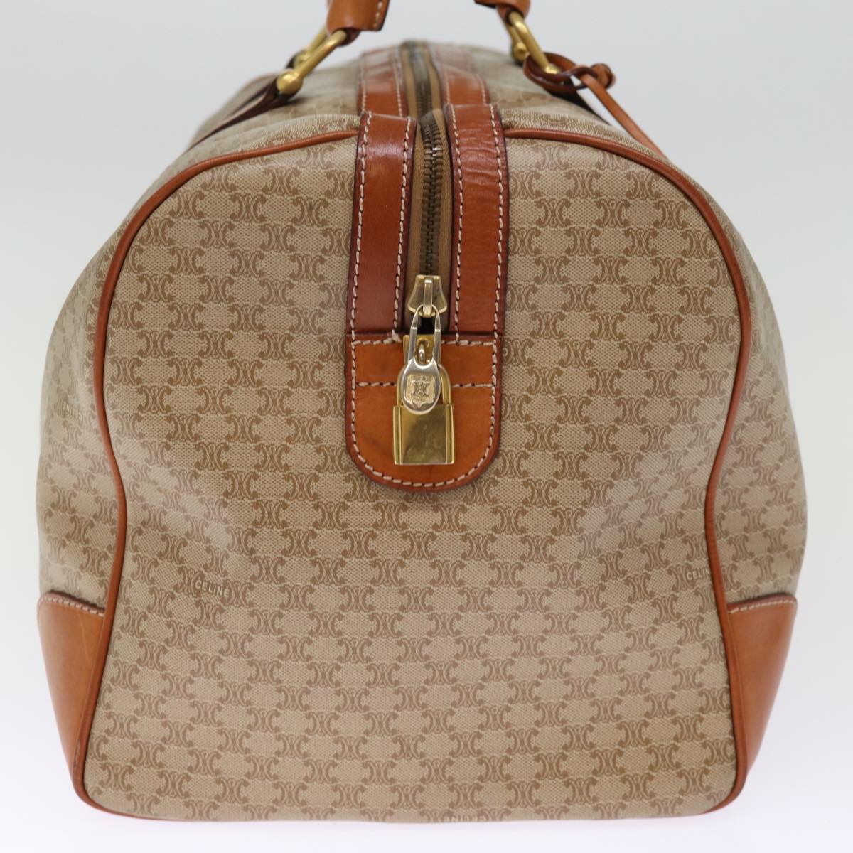 Luxury CELINE Macadam Canvas Boston Bag Beige 76023