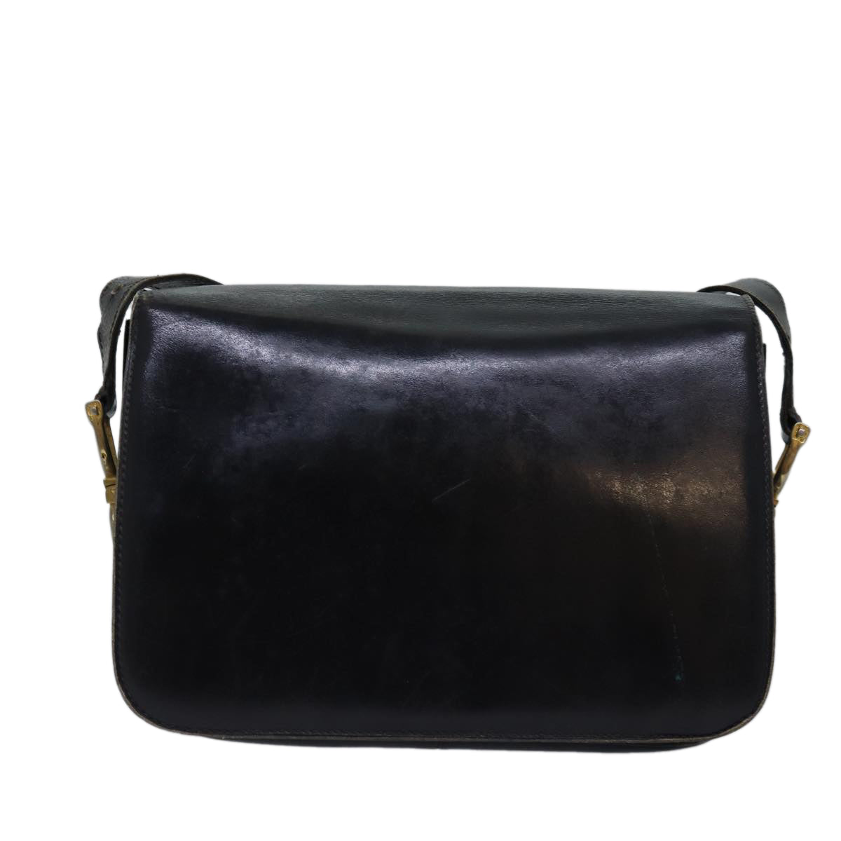 Luxury CELINE Shoulder Bag Leather Black 76080