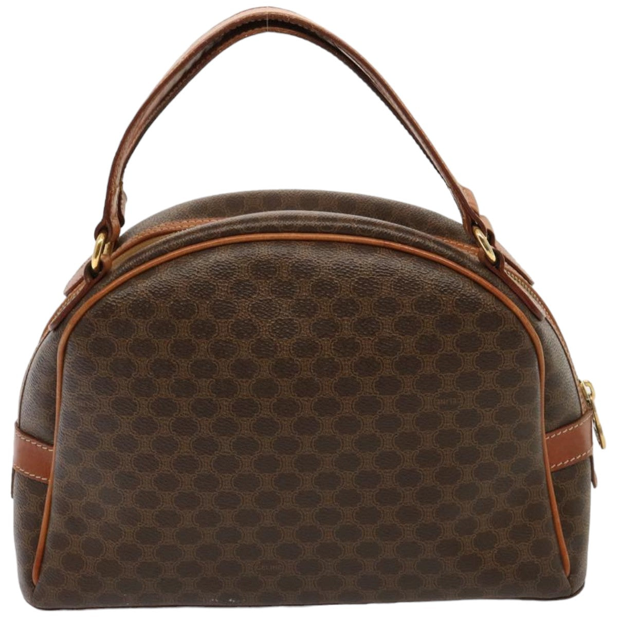 Luxury CELINE Macadam Canvas Hand Bag PVC Brown 76084