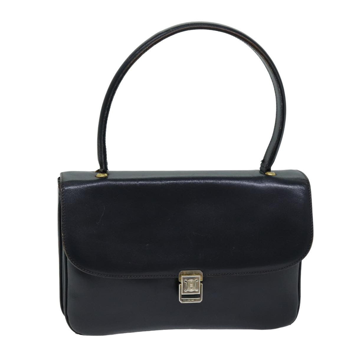 Luxury CELINE Hand Bag Leather Navy 76089
