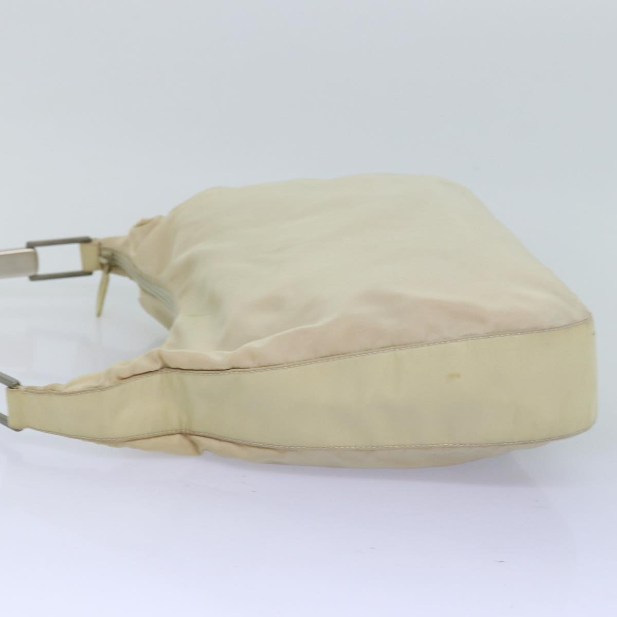 PRADA Shoulder Bag Nylon Beige Auth 76122