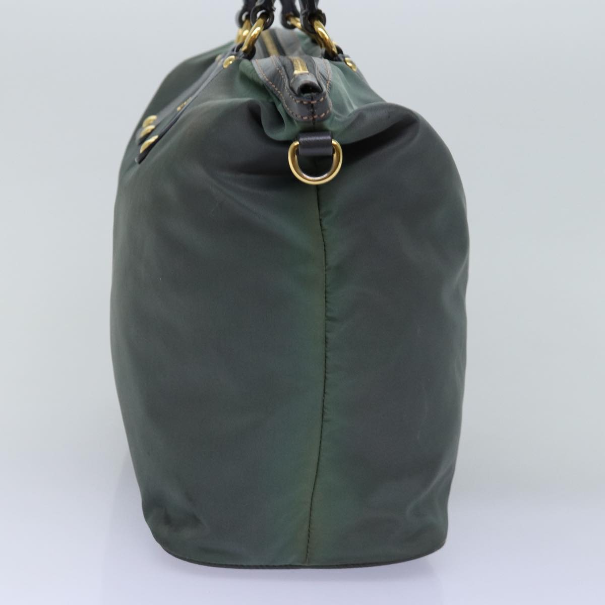 PRADA Hand Bag Nylon 2way Green Auth 76129