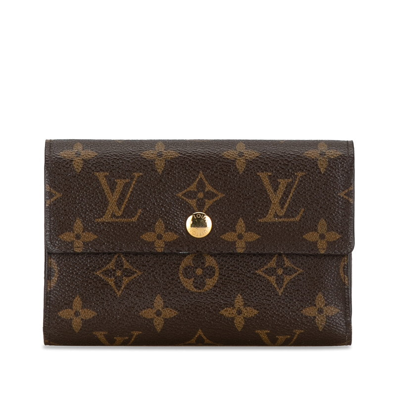 Louis Vuitton Monogram Portefolio Alexandra Three Fold Wallet M60047 Brown PVC Louis Vuitton