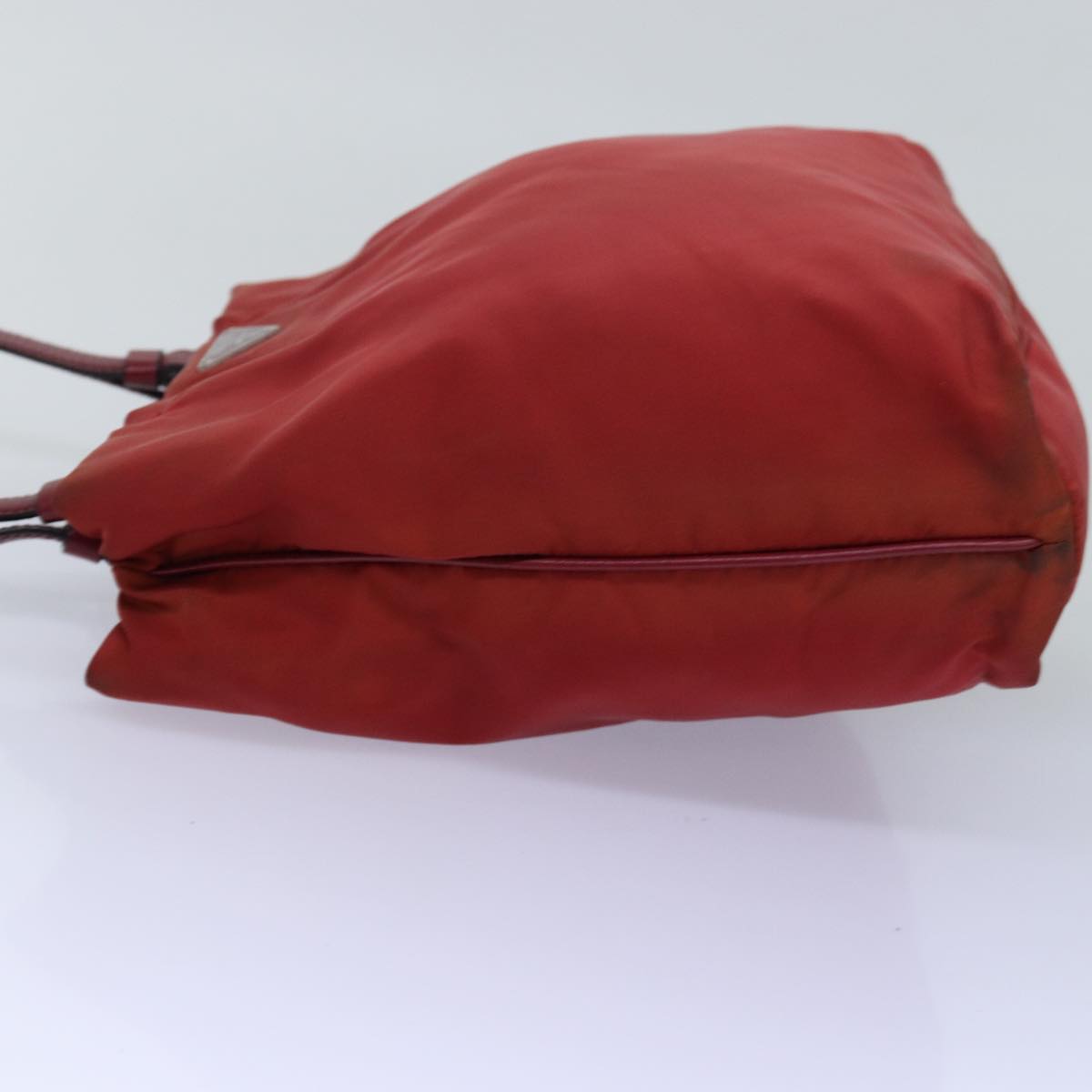 PRADA Hand Bag Nylon Red Auth 76974