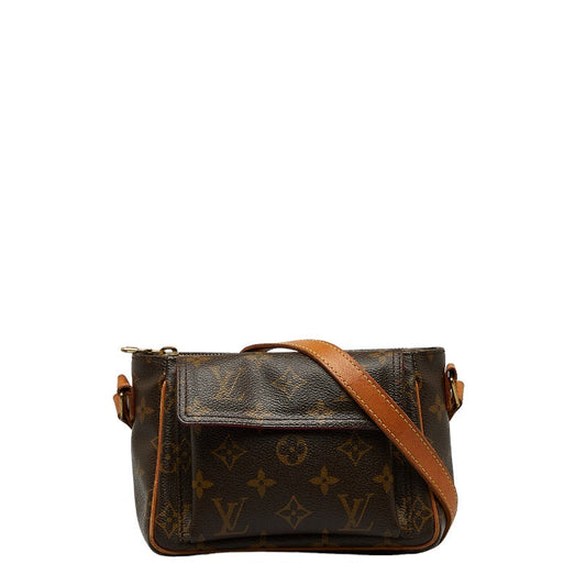 Louis Vuitton Monogram Vivacity PM Shoulder Bag M51165 Brown PVC Leather Louis Vuitton
