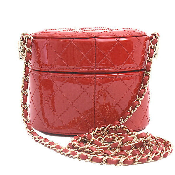 Chanel Patent Leather MatelassÃ© Mini Chain Vanity Shoulder Bag AP1573
