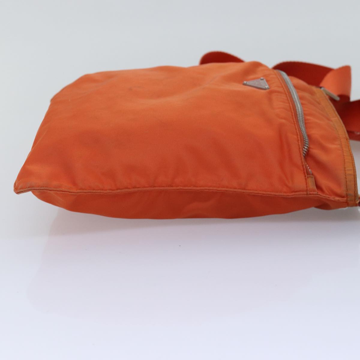 PRADA Shoulder Bag Nylon Orange Auth 77079