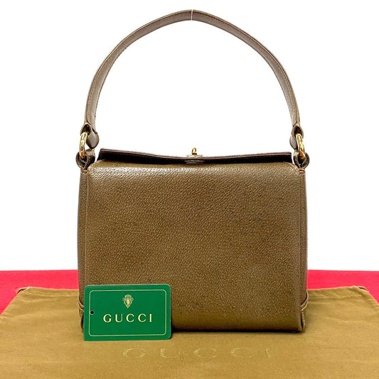 GUCCI Handbag leather Brown Women