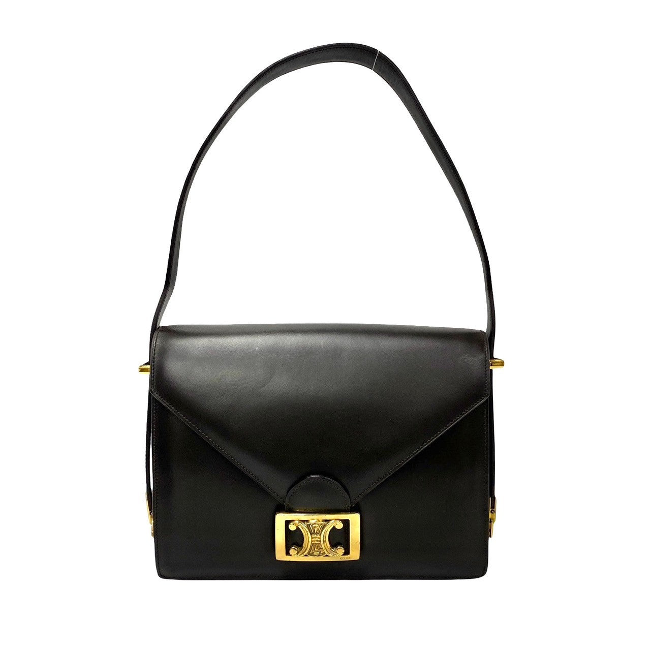 CELINE Shoulder Bag leather Brown Women