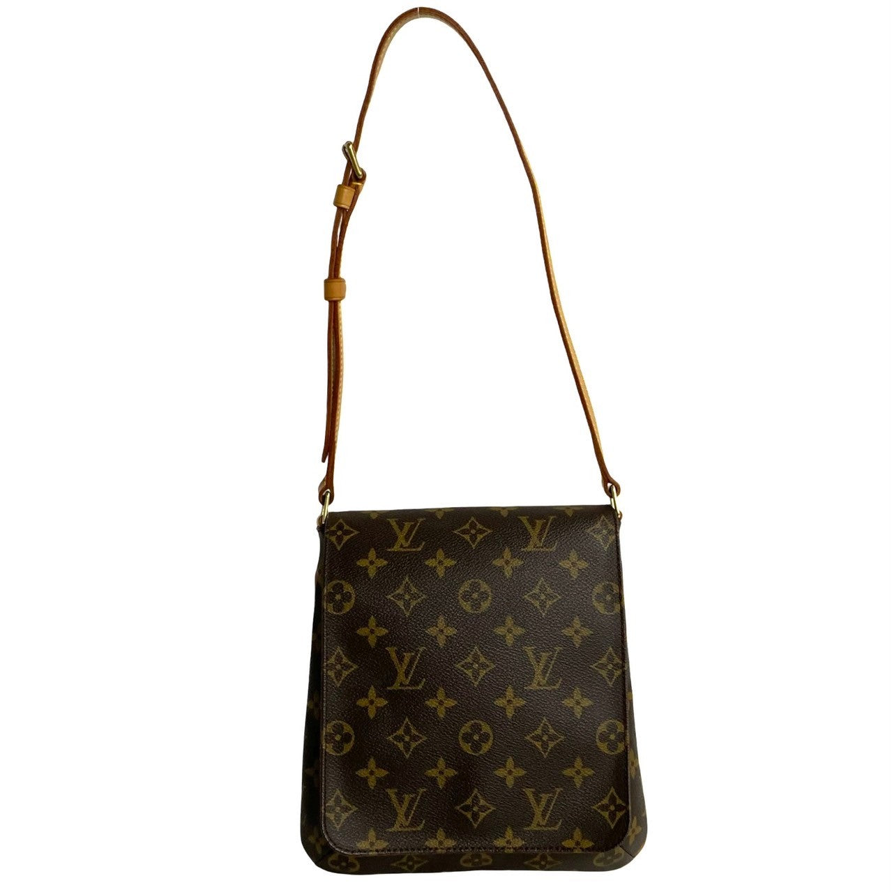 LOUIS VUITTON Shoulder Bag Leather, PVC Brown Monogram Musette salsa short mens(Unisex)