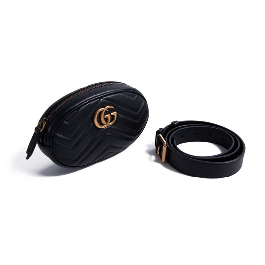 Gucci Marmont Black Leather Handbag