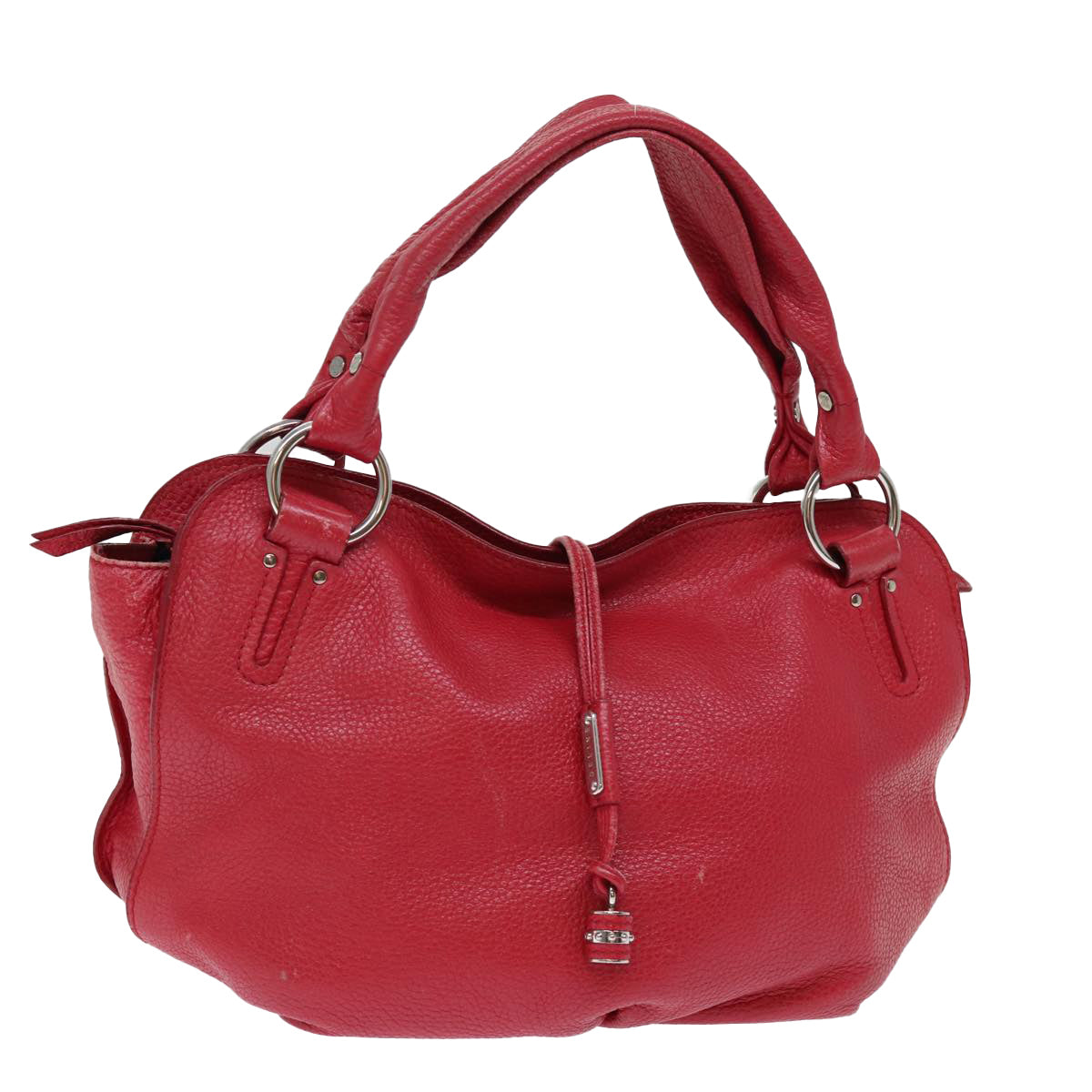 Luxury CELINE Hand Bag Leather Red 77381